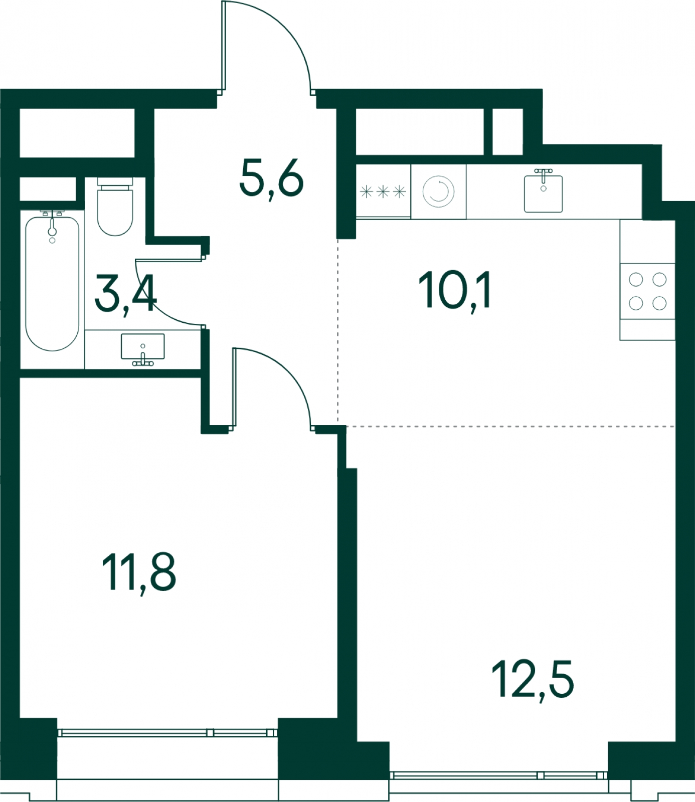 2-комнатная квартира в ЖК UP-квартал Новое Тушино на 8 этаже в 2 секции. Дом сдан.
