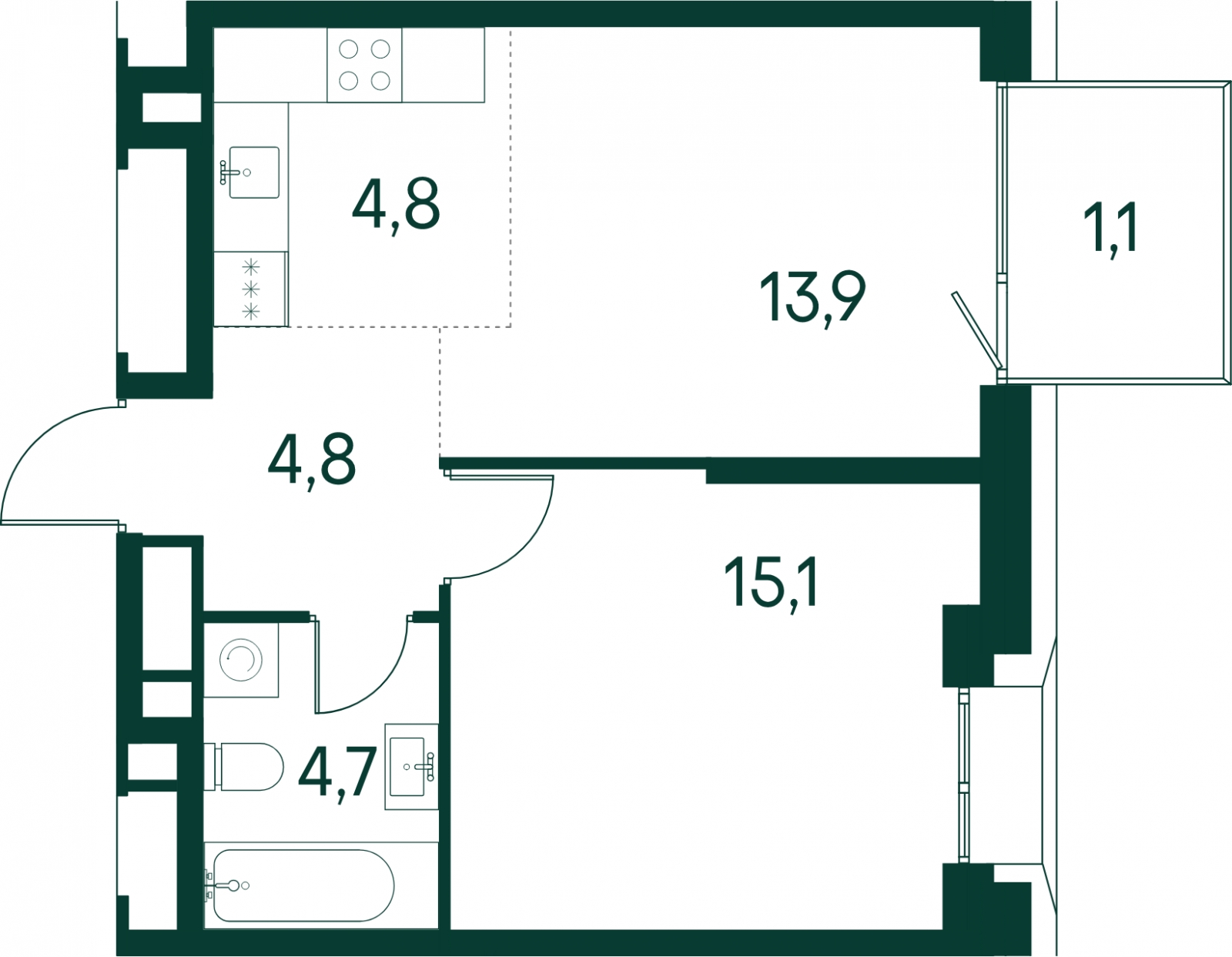 3-комнатная квартира в ЖК UP-квартал Новое Тушино на 1 этаже в 9 секции. Дом сдан.