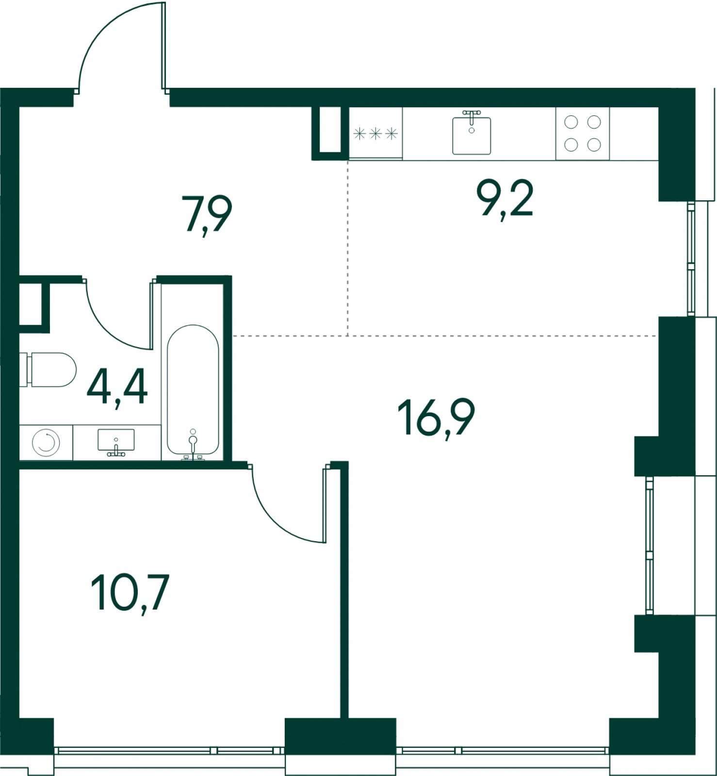 3-комнатная квартира в ЖК UP-квартал Новое Тушино на 2 этаже в 2 секции. Дом сдан.