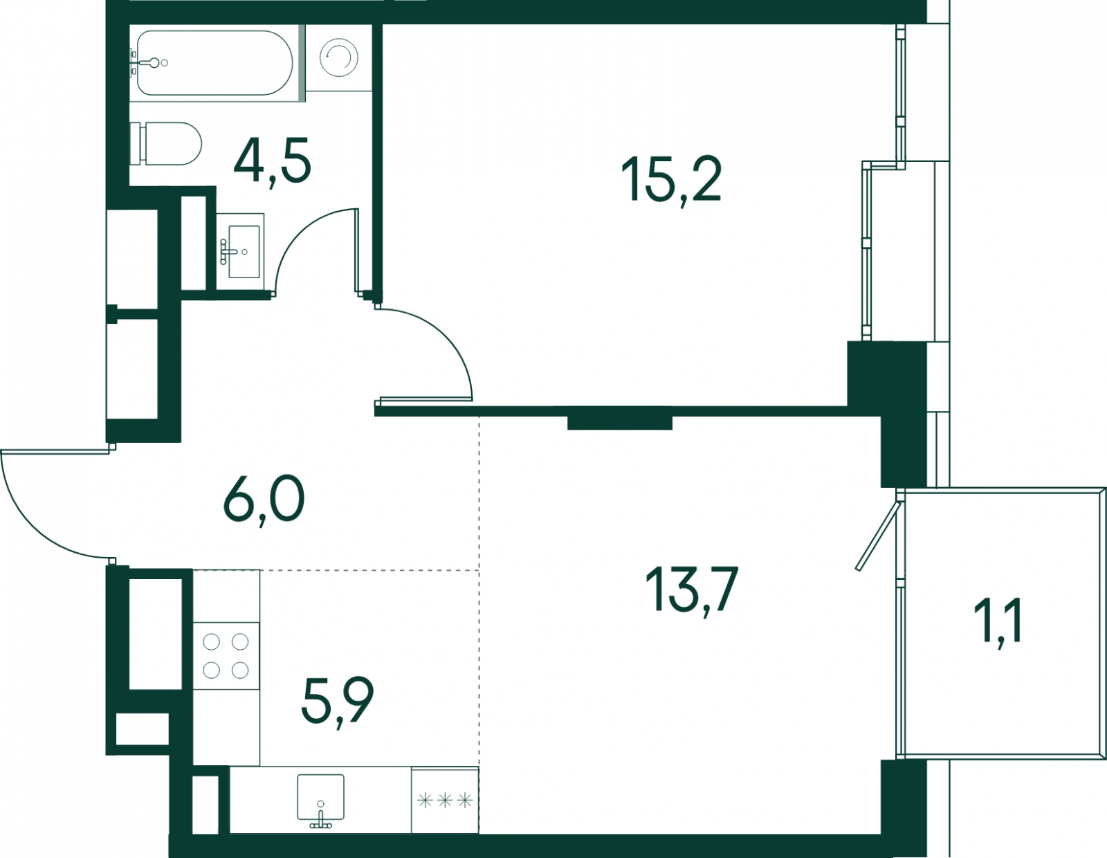 3-комнатная квартира в ЖК UP-квартал Новое Тушино на 12 этаже в 2 секции. Дом сдан.