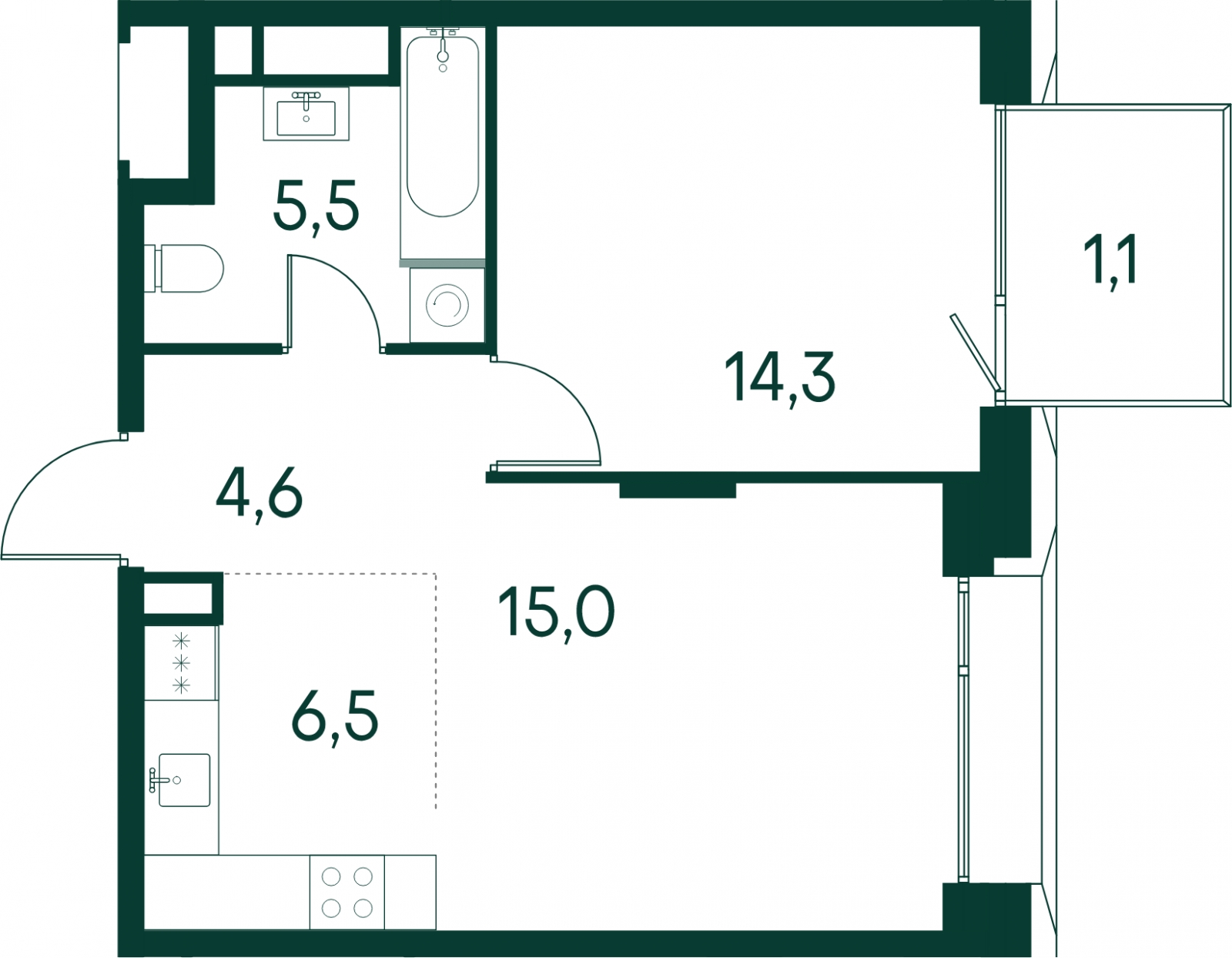 3-комнатная квартира в ЖК UP-квартал Новое Тушино на 2 этаже в 11 секции. Дом сдан.