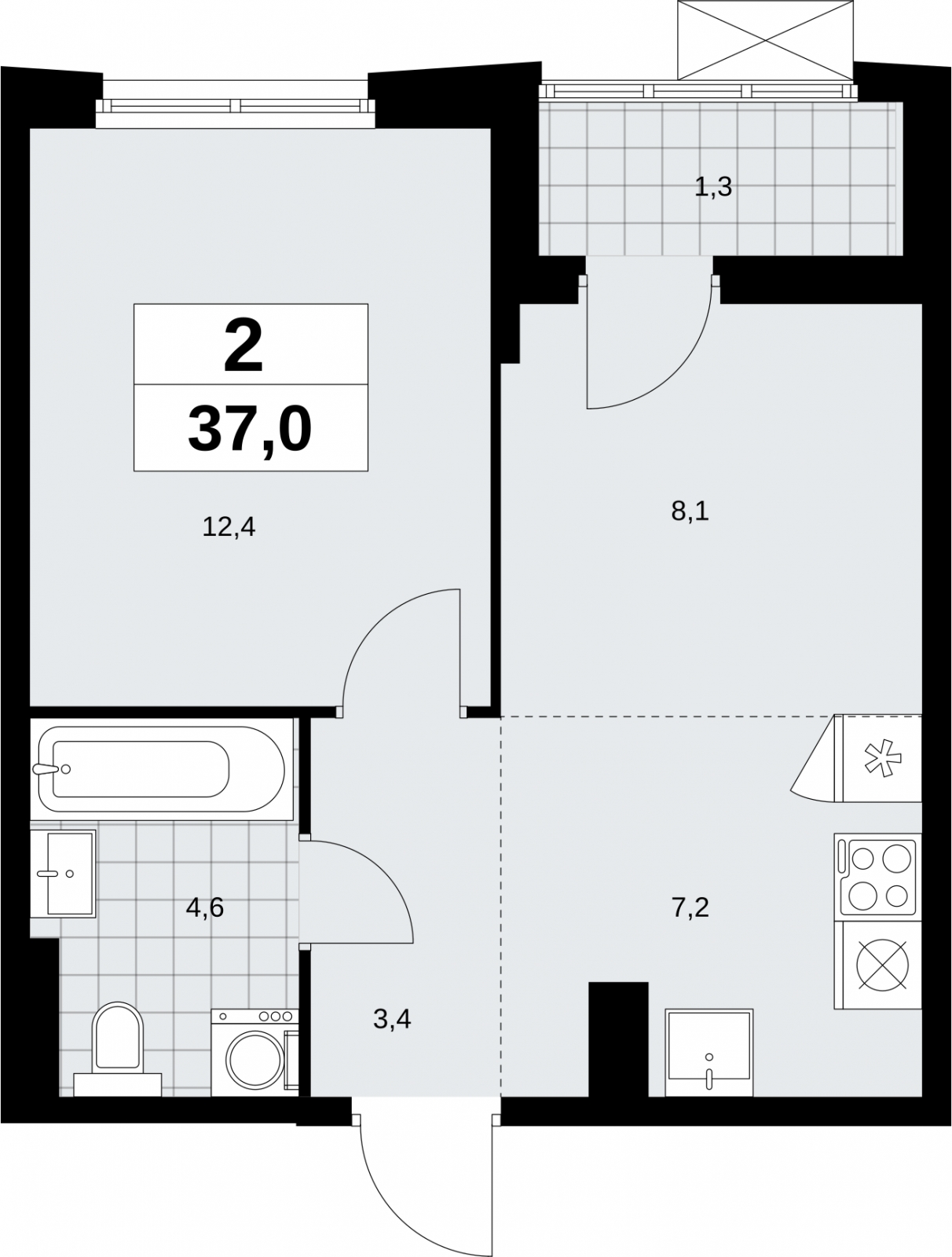 3-комнатная квартира с отделкой в ЖК Внуково 2017 на 1 этаже в 1 секции. Дом сдан.