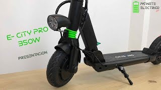 E-City Pro 350W patinete eléctrico plegable (Presentación)
